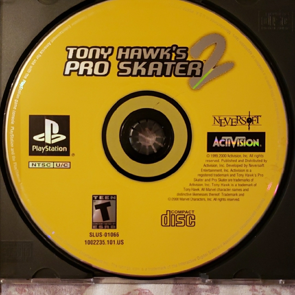 Tony Hawk's Pro Skater 2 for PlayStation - Yellow Disc